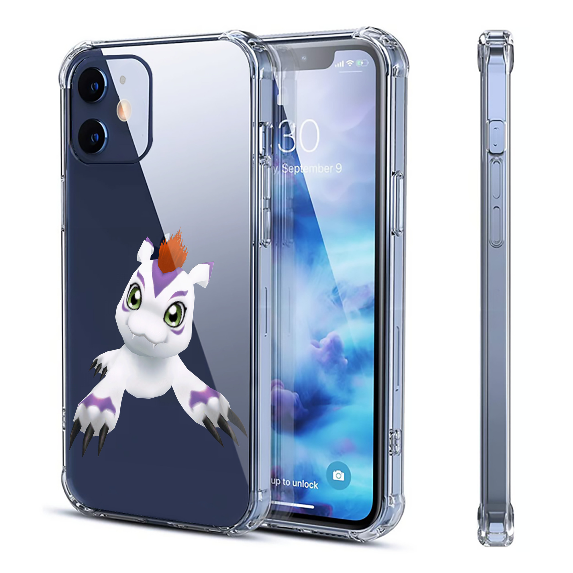 （画像用） Digimon デジタルモンスター/デジモン 【iPhone 12シリーズ対応】透明スマホケース（クリアソフトケース）